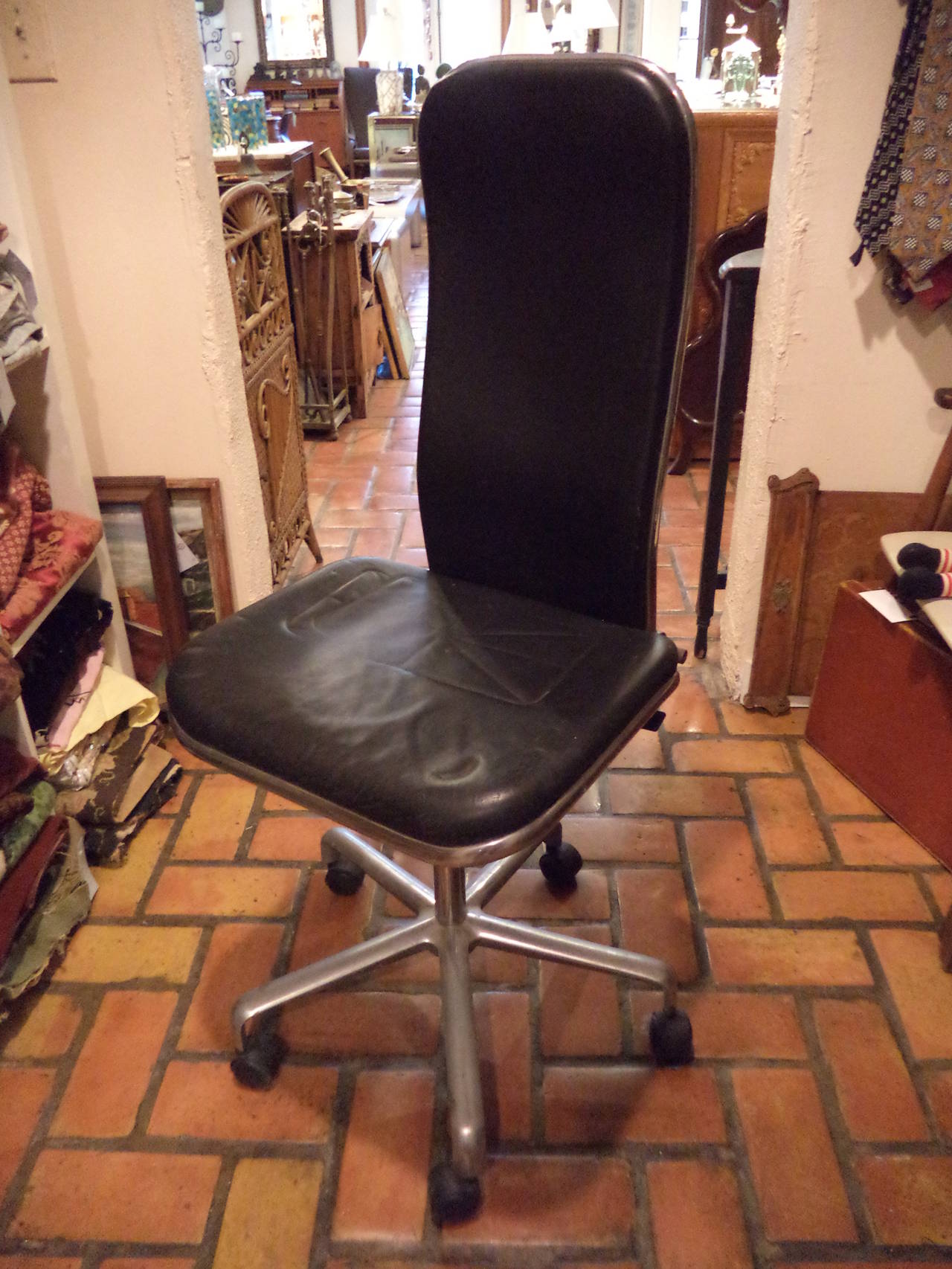 Vintage Black Supporto Chair by Fred Scott for Hille - Pamono