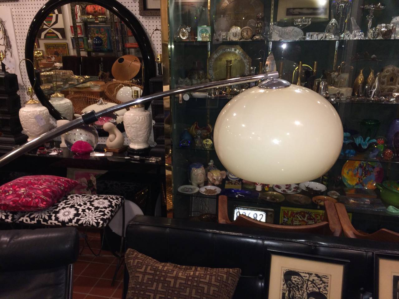 mid century arc lamp