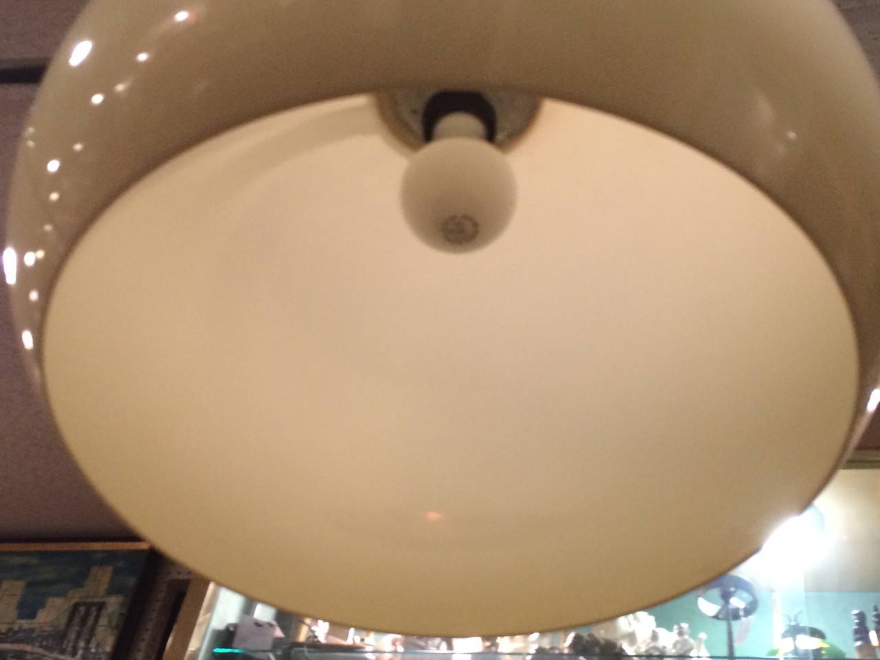 Mid-20th Century Mid-Century Arc Floor Lamp in Chrome with white Marble Base.