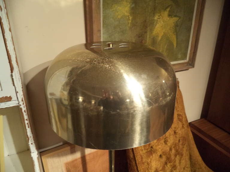 Mid-Century Modern Vintage Brass Mushroom Floor Lamp by Laurel Lamp Company