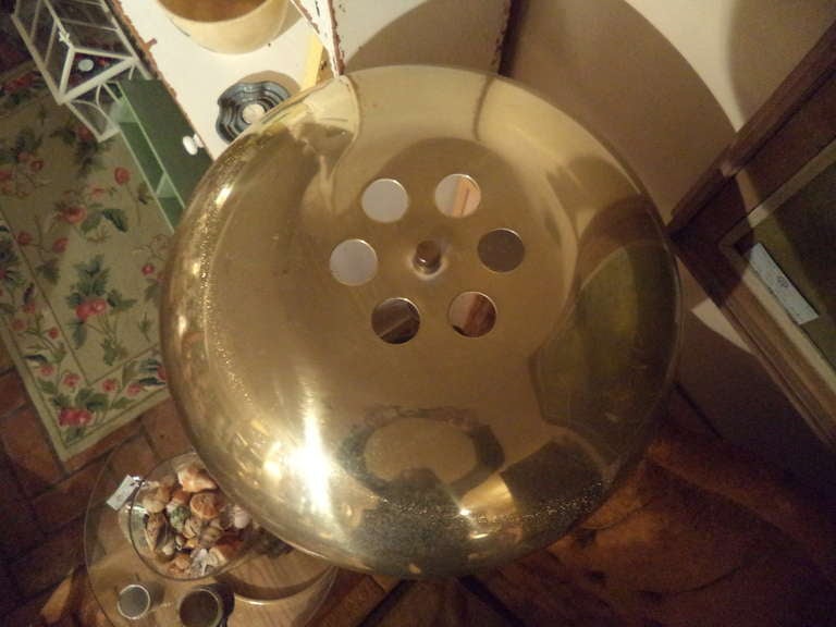 vintage brass mushroom lamp