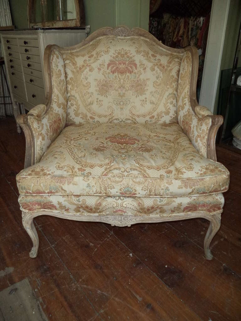 Louis XV Oversized Bergere with Ottoman