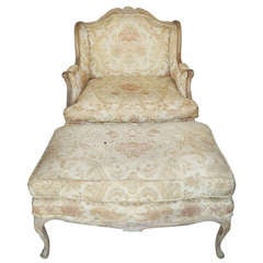 Oversized Bergere with Ottoman