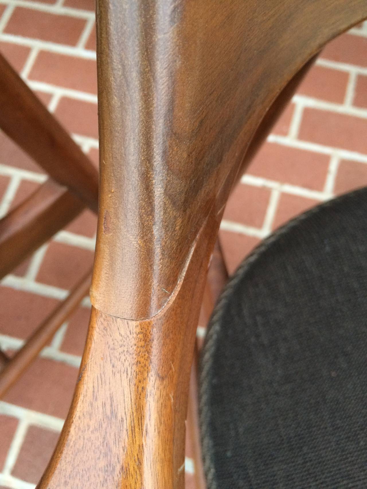 Set of Four Mid Century Walnut Chairs 3
