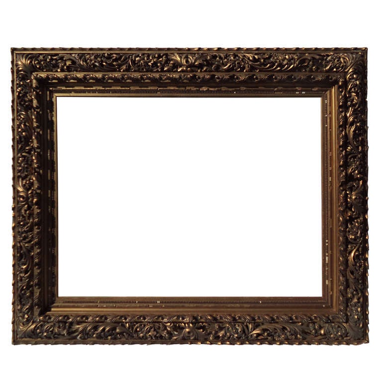 Museum Quality 19th Century Hand Carved And Gilded Frame