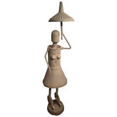 Industrial Sculpture of a Woman with Umbrella 12