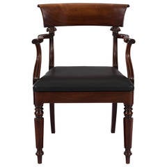 William IV Period Mahogany Library Desk Chair