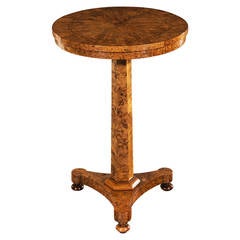 George IV Regency Period Burr Elm Circular Occasional Table
