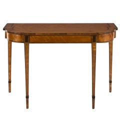 Stunning Sheraton Period West Indian Satinwood Breakfront Pier Table