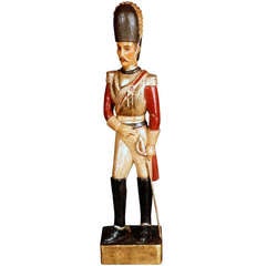 Early 19th Century Carved Wooden Model of a Soldier