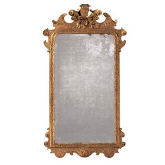 George I Carved Gesso Mirror