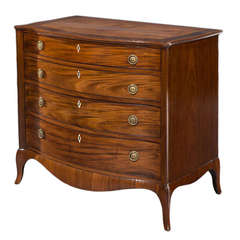 Mid 18th Century George III Mahogany Serpentine Chest Mid 18th Century George III Mahogany Serpentine Chest