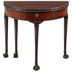 Early George II Period Carved Mahogany Games Table