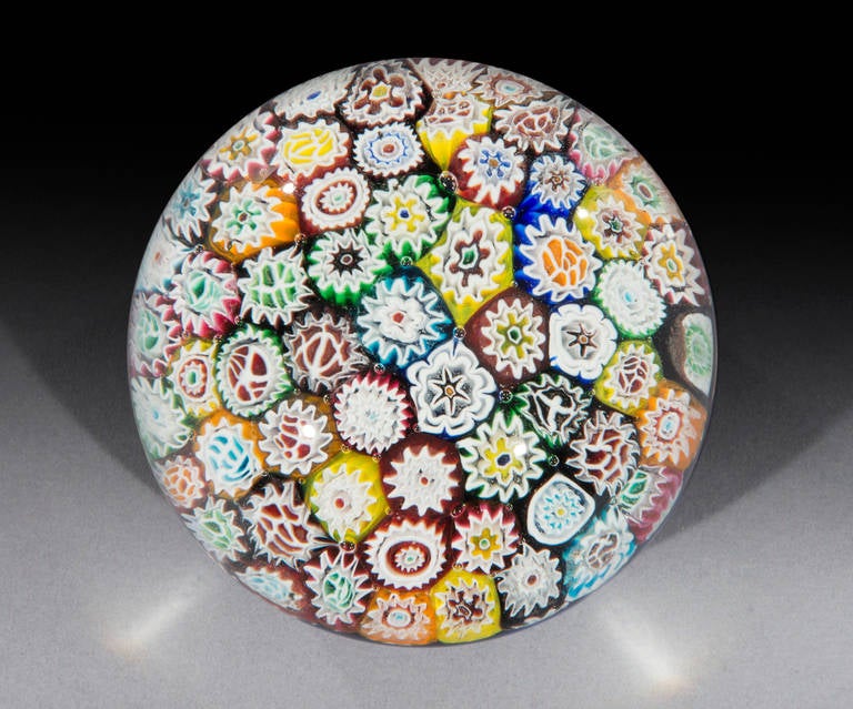 Victorian 19th Century Glass Millefiori Paperweight In Good Condition In Bradford on Avon, GB