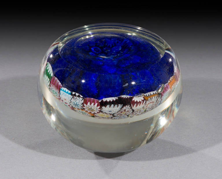 20th Century Victorian 19th Century Glass Millefiori Paperweight