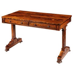 George IV Rosewood Library/Sofa Table attributed to Gillows of Lancaster