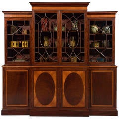 George III Breakfront Bookcase, Attributable to Gillows of London