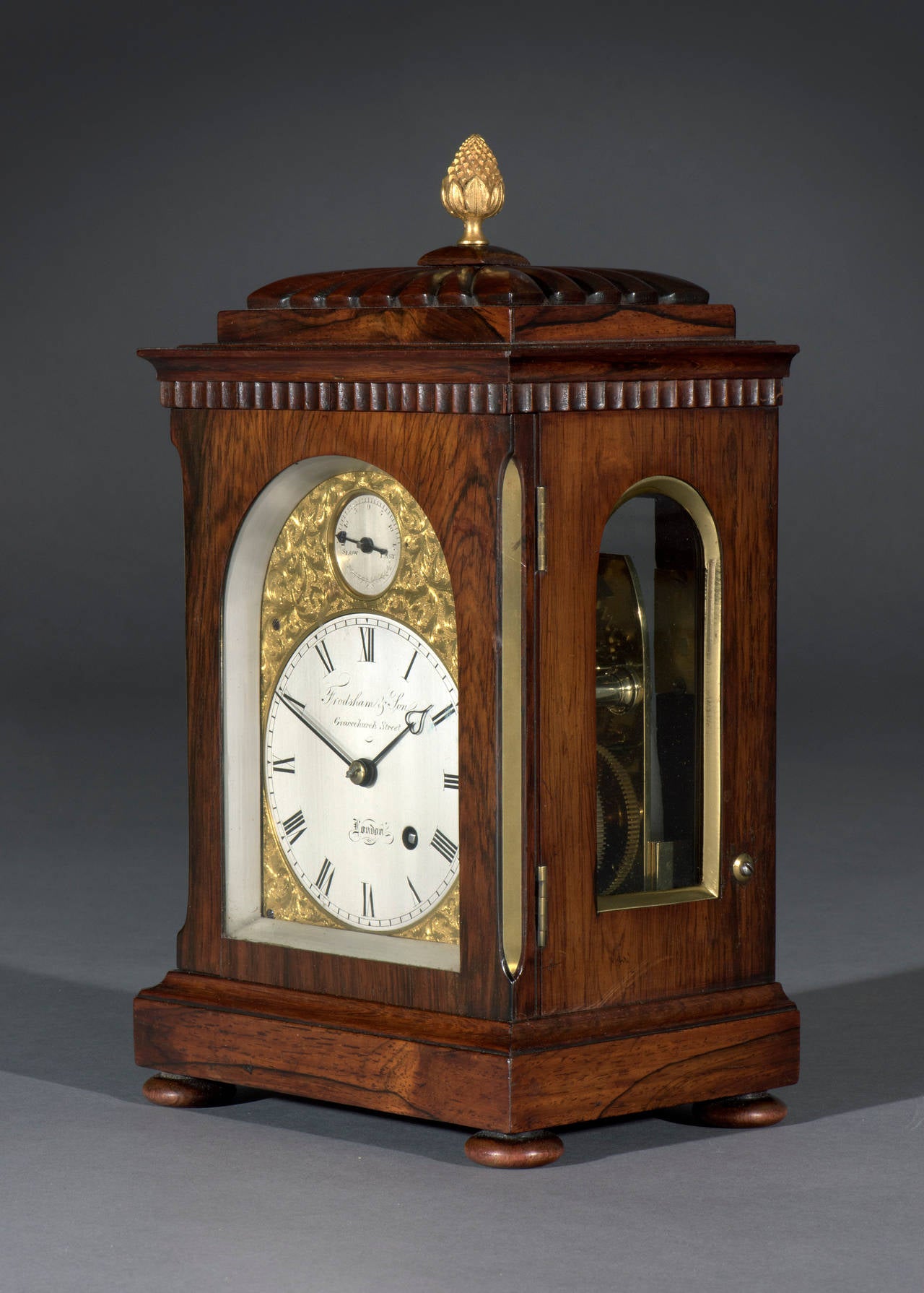 Elegant 19th Century Rosewood Timepiece by Frodsham & Son, London