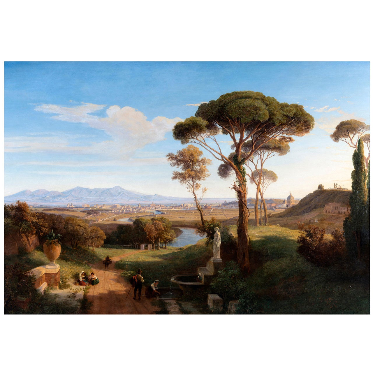 "Extensive View of Rome from the Campagna on the Via Cassio"