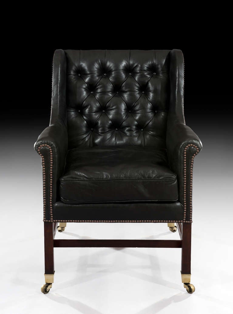 Grand George III 18th Century Gentleman's Library Armchair In Excellent Condition For Sale In Bradford on Avon, GB