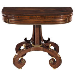 Unusual George IV Rio Rosewood Regency Games Table