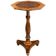 Antique Rare William IV Olivewood Octagonal Occasional Table