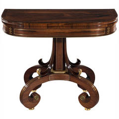 Unusual George IV Rio Rosewood Regency Games Table Unusual George IV Rio Rosewood Regency Games Table