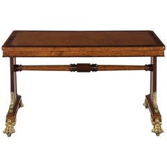 Late Regency George IV Amboyna and Rosewood Centre Table
