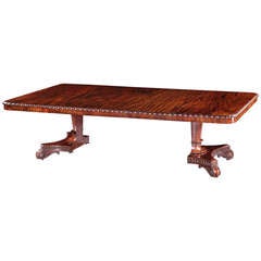Rare William IV Mahogany Split-Pedestal Dining Table