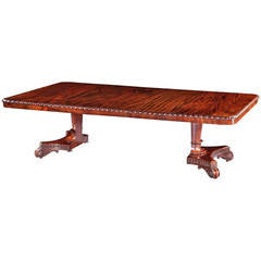 Rare William IV Mahogany Split-Pedestal Dining Table