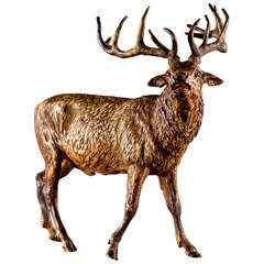 Imperial Red Stag Vienna Cold Bronze attributable to Franz Bergman