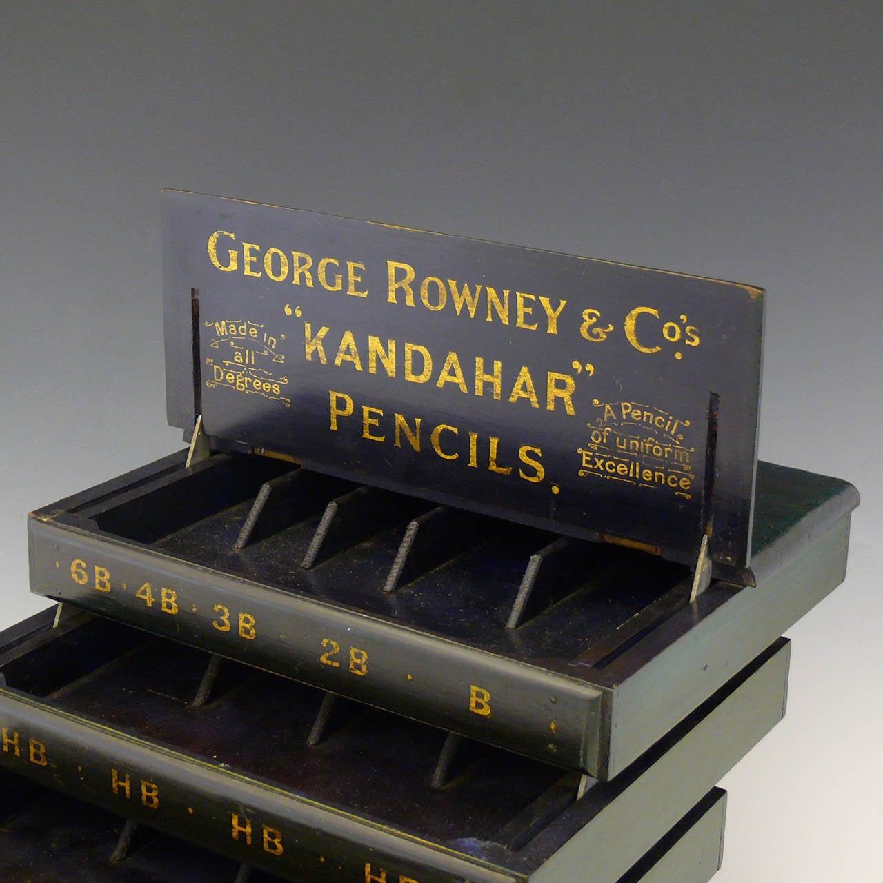 20th Century Wonderful Artist's Pencil Display Case, Circa 1910.