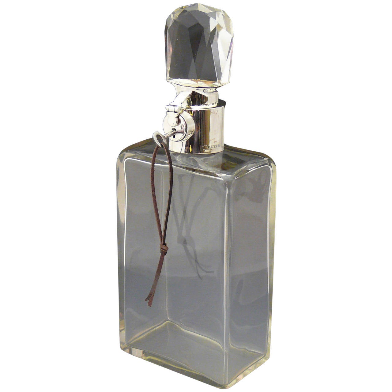 Spectacular Large Locking Decanter Hallmarked, London 1909 at 1stDibs