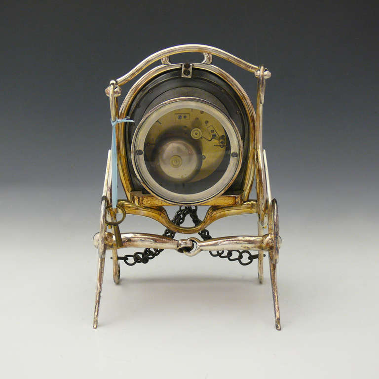 Equestrian Themed French Mantle Clock circa 1895 1