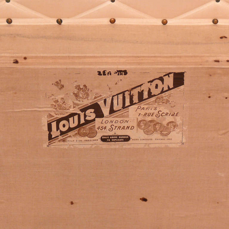 Louis Vuitton Woven Monogram Steamer Trunk circa 1898 In Excellent Condition In London, GB