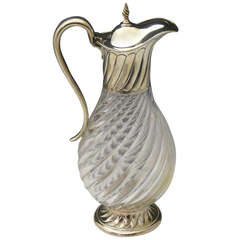 Antique Silver and Glass Claret Jug