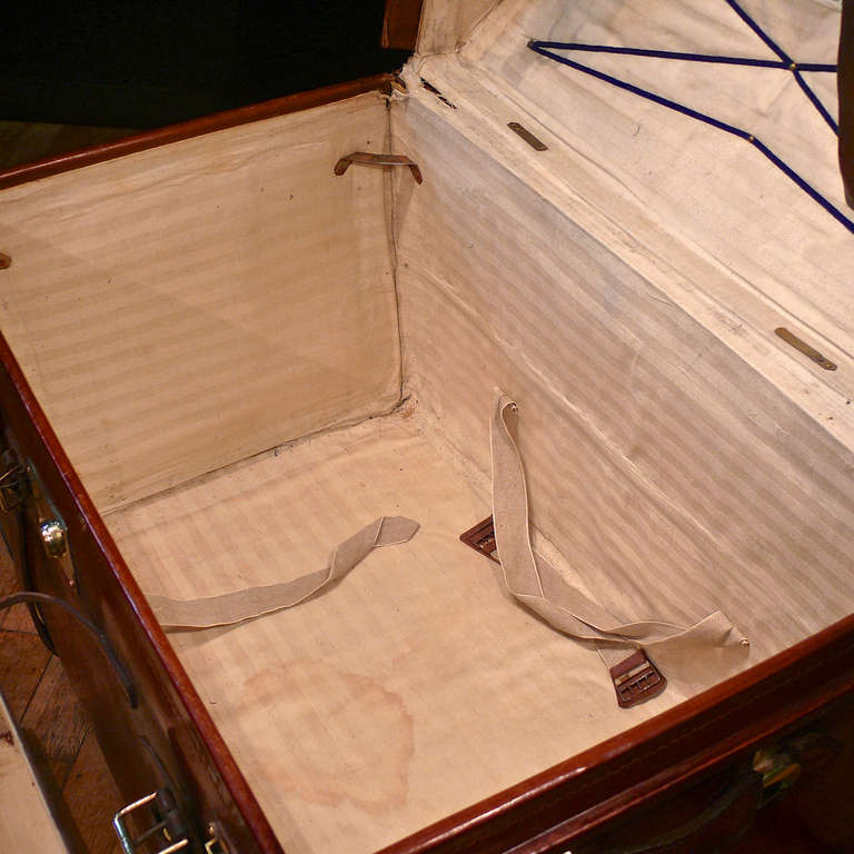 Dome Topped Leather Trunk 3