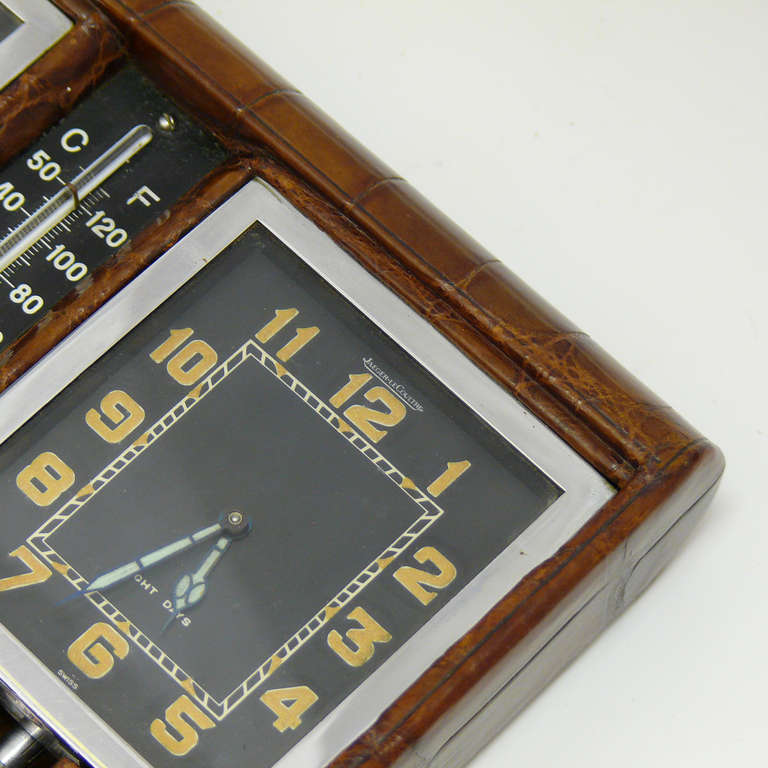 Exquisite Clock, Barometer and Thermometer by Jaeger-Le Coultre. Circa 1920. 2