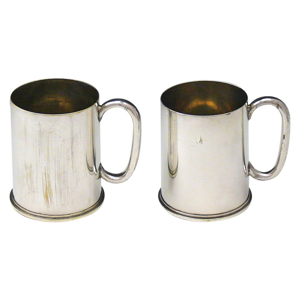 Pair of Artillery Shell Tankards