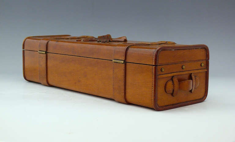 British Carved Wooden Glove Box