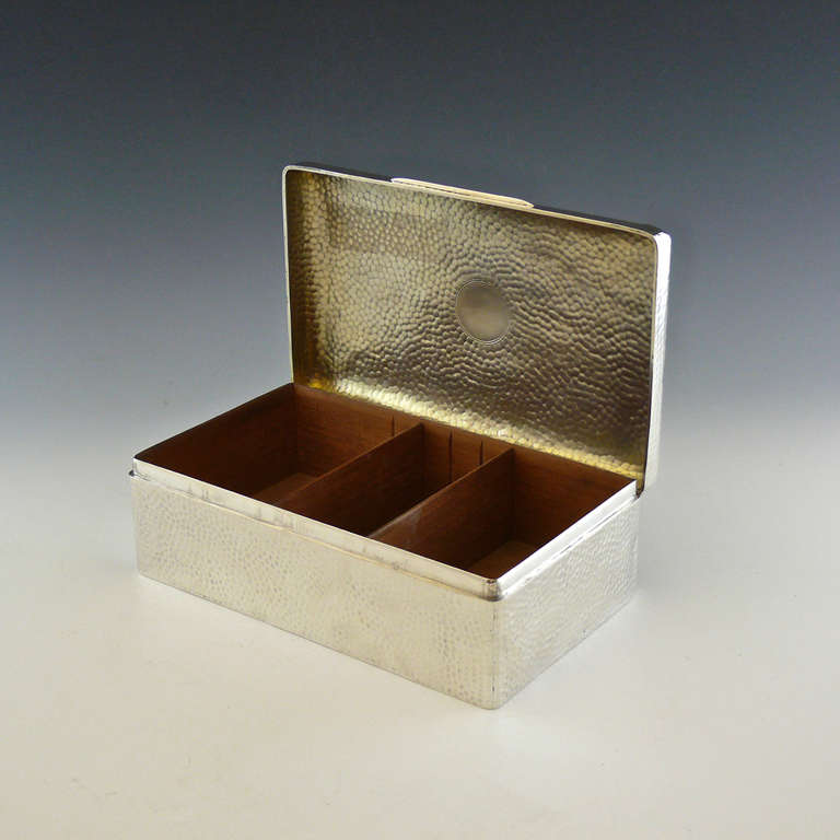 Hammered Silver Cigar Box 3