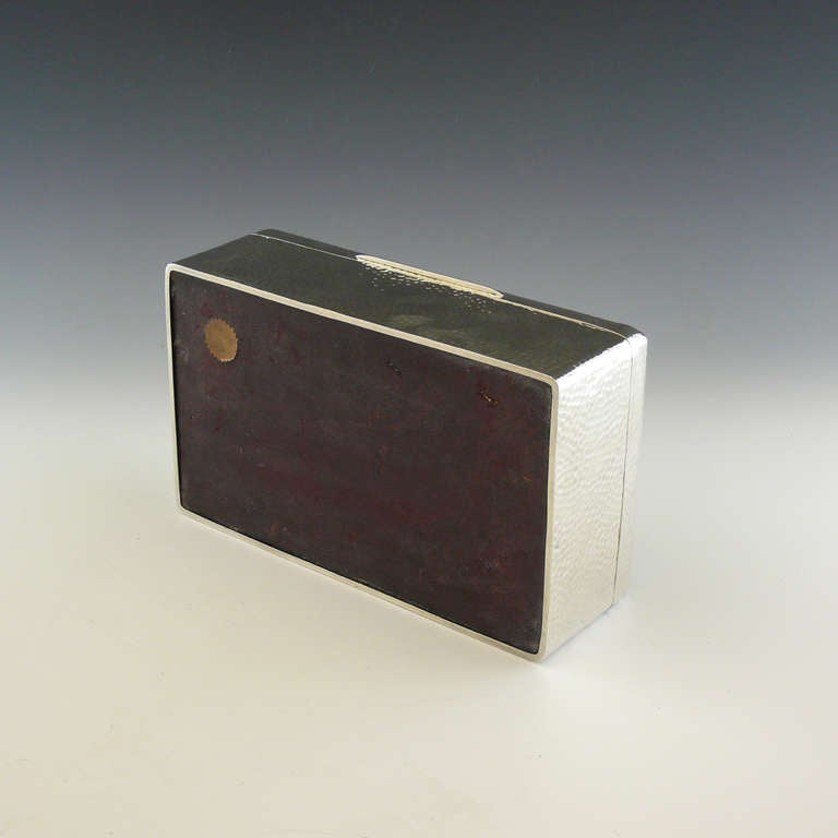 Hammered Silver Cigar Box 4