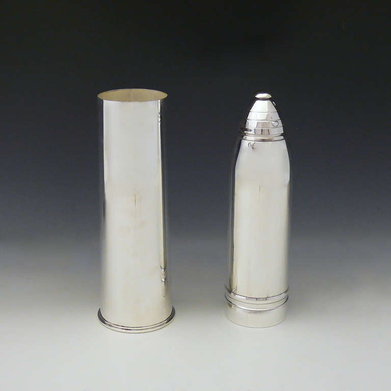 Artillery Shell Cocktail Shaker In Excellent Condition In London, GB