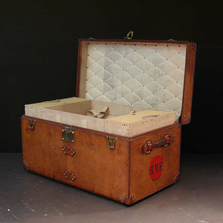 20th Century Leather Louis Vuitton Steamer Trunk circa 1900