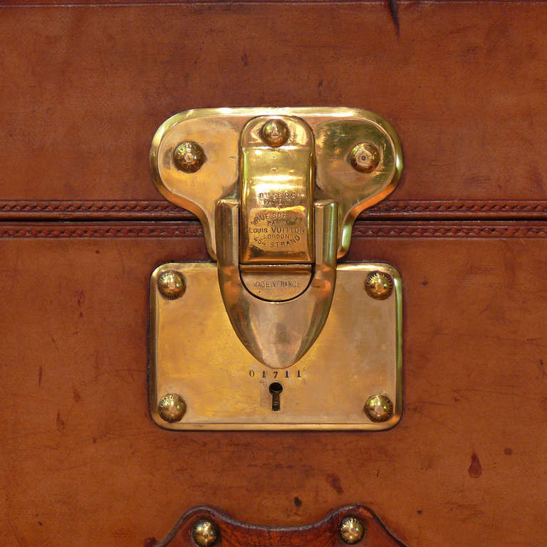 Leather Louis Vuitton Steamer Trunk circa 1900 5