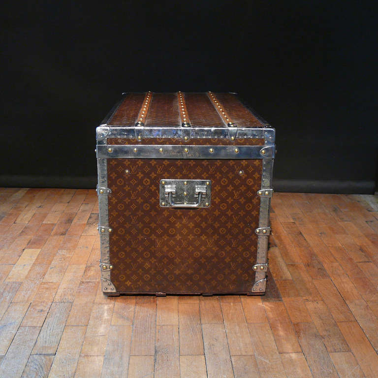 Louis Vuitton Steel Bound Monogram Drawers Trunk In Excellent Condition In London, GB