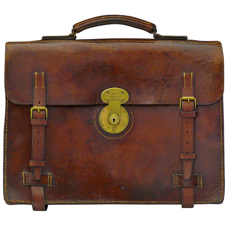 Fine Leather Briefcase at 1stdibs
