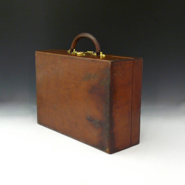 Louis Vuitton Leather Attache Case Circa 1910 In Excellent Condition In London, GB