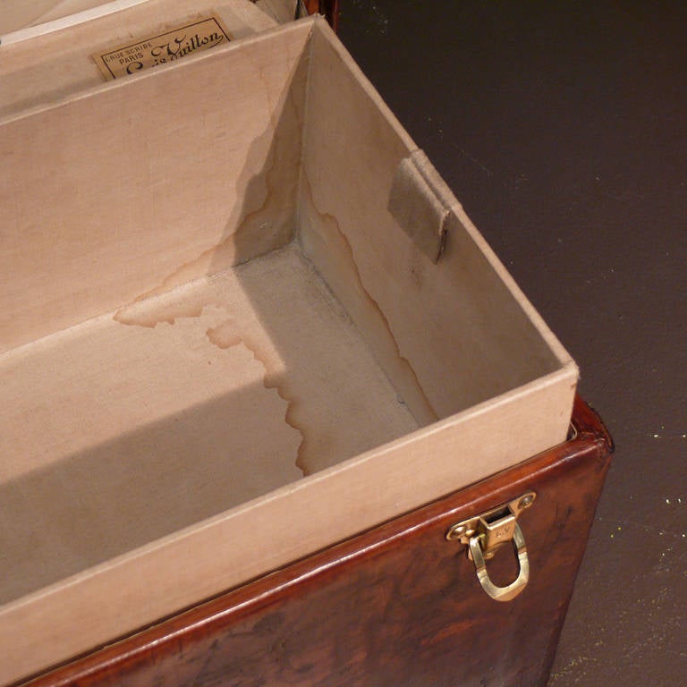 Small Leather Louis Vuitton Trunk circa 1905 2