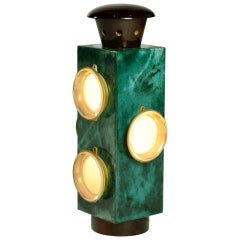 Rare and unusual Aldo Tura table lantern